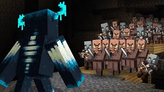 Warden vs Villager and Pillager Alliance  Minecraft Animation Movie [upl. by Denby]