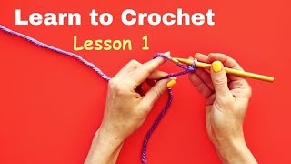 CROCHET FOR BEGINNERS LESSON 1  CROCHET FOR KIDS [upl. by Arenahs618]