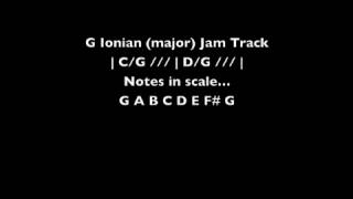 G Ionianmajor Jam Track  Tom Strahle  Pro Guitar Secrets [upl. by Duane]