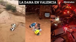 DANA EN VALENCIA los impactantes vídeos de las inundaciones [upl. by Uamak]