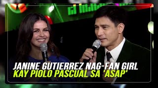 Janine Gutierrez nagfan girl kay Piolo Pascual sa ASAP  ABSCBN News [upl. by Eronaele510]