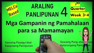 Mga Gampanin ng Pamahalaan Para sa Mamamayan AP 4 Quarter 3 Week 34 [upl. by Linea]