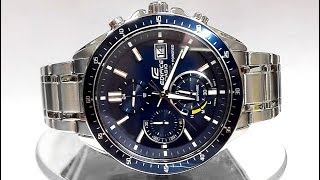 Casio Edifice EFSS510D2AV Saphire Solar powered watch video 2018 [upl. by Susejedairam]