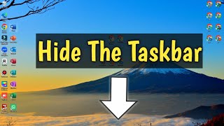 How to Hide the Taskbar in Windows 10 [upl. by Brittne]