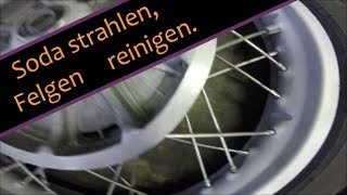 Felgen reinigen durch Soda strahlen ▌ Unboxing Aufbau Test Fazit ▌ Sodablasting ▌ Backpulver [upl. by Charo]