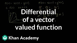 Differential of a vector valued function  Multivariable Calculus  Khan Academy [upl. by Eiliah]