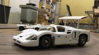 COX Fisher Chaparral2F have wing acutuator 124 Slot car [upl. by Nymrak]