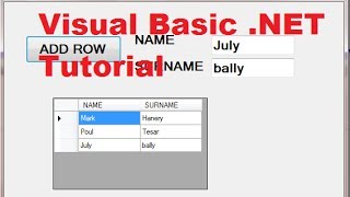 Visual Basic NET Tutorial 44  How To Use DataGridView Adding rows [upl. by Alexis974]