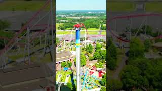 CAROWINDS REVIEW SHORT coastercontent amusementparkride themepark thrillchasers rollercoaster [upl. by Feldstein]