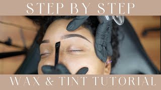 Eyebrow Waxing and Tinting Tutorial [upl. by Siduhey]