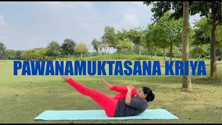 PAWANAMUKTASANA KRIYA  YOGIC WARM UP  Part 3 [upl. by Skees]