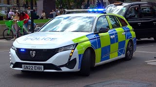 Kent Police Peugeot 308 emergency lights  siren in London [upl. by Farly575]