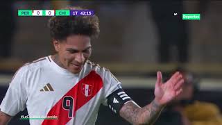 PERÚ vs CHILE ¡PAOLO NO GUERRERO TUVO LA MÁS CLARA DEL PRIMER TIEMPO  CLASIFICATORIAS 2026 🇵🇪⚽🇨🇱 [upl. by Inman]