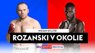 Lukasz Rozanski vs Lawrence Okolie 👊 🇵🇱  WEIGHIN LIVE [upl. by Llewej]