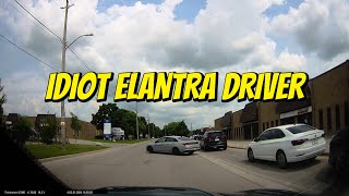 Dash Camera Video of Idiots in Cars  Idiot Elantra Driver [upl. by Barri976]