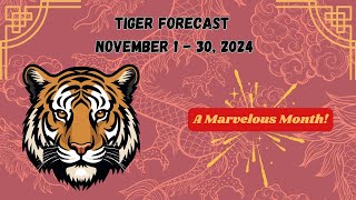 🐅 Tiger Predictions Horoscope November 1  30 2024 astrology [upl. by Enad]