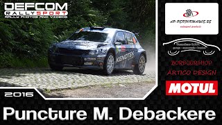 Puncture Melissa Debackere  Kenotek Ypres Rally 2016 [upl. by Meer]