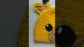 Como hacer un gorro de JIRAFA a crochet paso a paso [upl. by Kinny]