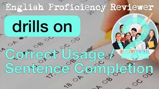 Language Proficiency Reviewer Drills Correct UsageSentence Completion  Review Central [upl. by Nika]