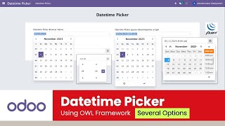 Odoo DatePicker amp DateTime Picker Using OWL Framework [upl. by Esenej]