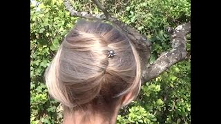 Chignon banane sur cheveux fins et courts [upl. by Elvia]