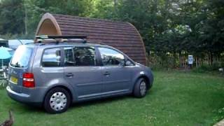 Camping Pods at Abbey Farm Caravan Park Llangollen Denbighshire North Wales [upl. by Assilem331]