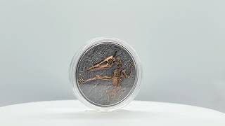 PTEROSAUR EVOLUTION OF LIFE 1 OZ SILVER COIN 500 TOGROG MONGOLIA 2018 [upl. by Inattirb538]