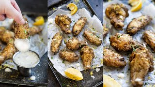 Lemon Pepper Air Fryer Chicken Wings Recipe  30 Minute Meal [upl. by Tegirb968]