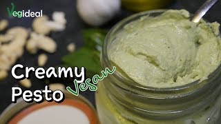 Creamy vegan tofu pesto delizioso pesto vegano con tofu [upl. by Anahsohs118]