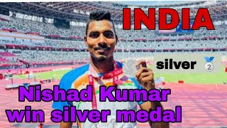 Nishad Kumar win silver medal in high jump [upl. by Ilehs]