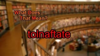 What does tolnaftate mean [upl. by Acir]