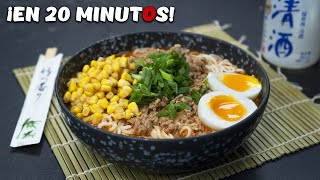 RAMEN DE MISO en 20 minutos  Receta RÁPIDA tradicional japonesa [upl. by Davy55]