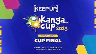 KEEPUP Kanga Cup 2023  Under 16 Open Cup Final  Gungahlin United FC V North Sydney United [upl. by Ellitnahc]