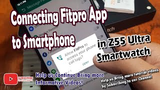 Connecting Fitpro App to Smartphone in Z55 Ultra Smartwatch [upl. by Cecilius]