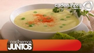 Sopa de verduras con queso  Receta para preparar sopa de verduras [upl. by Yvor]