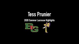 Tess Prunier 2020 Summer Lacrosse Highlights [upl. by Sreip]