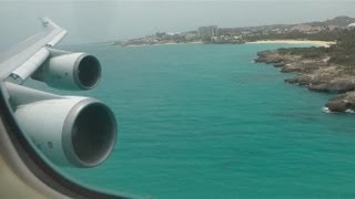 St Maarten KLM Boeing 747 onboard landing HD 1080p [upl. by Aerdnaz]