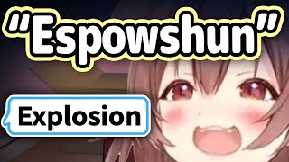 Korone Tries Saying quotExplosionquot In English But Makes Cute Mistake【Hololive】 [upl. by Aislehc]