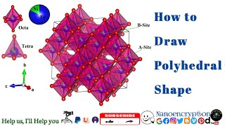 How to Draw Polyhedral Shape of crystal structure of spinel ferrite AFe2O4 using VESTA Software [upl. by Acined]