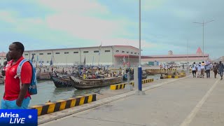 Ghanaian fishing industry receives boost with new Chinesefunded harbor [upl. by Krystalle]