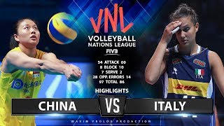 China vs Italy  Highlights  Final Round Pool A  Womens VNL 2019 [upl. by Rosemare]