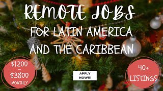 DAY 8  40 REMOTE JOBS FOR LATAM AND THE CARIBBEAN  12 DAYS OF CHRISTMAS SERIES  DA WFH KORNA [upl. by Aicak]