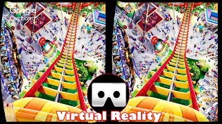 3D Roller Coasters  VR Virtual Reality Vídeo Google Cardboard VR Box [upl. by Priestley392]