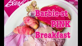 HOW TO MAKE BARBIE BREAKFAST♡ PINK BREAKFAST IDEAS Barbie Cooking [upl. by Eeralav466]