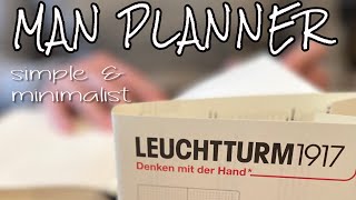 MAN PLANNER  BULLET JOURNAL  HOW TO MAKE A MINIMAL PLANNER  FUNCTIONAL PLAN WITH ME [upl. by Fredelia]