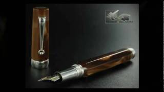 Montegrappa Micra Brown Marbled Resin Fountain Pen [upl. by Faso]