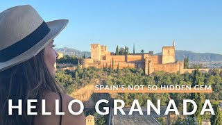 HELLO GRANADA SPAIN ULTIMATE TRAVEL GUIDE  The Alhambra Best Area to Stay amp Free Tapas 🇪🇸 [upl. by Ehman846]