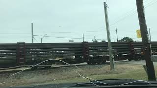 UP 5080 SD70M Leads Rail Flat MagnoliaTx [upl. by Nnyrb]