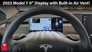 New 2023 Tesla Model Y Instrument Cluster Display with Builtin Air Vent and Apple CarPlay Upgrade [upl. by Hgieliak727]