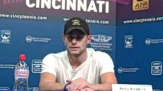 Andy Roddick Post Match Press Conference at the Western amp Southern Masters Open [upl. by Latta]